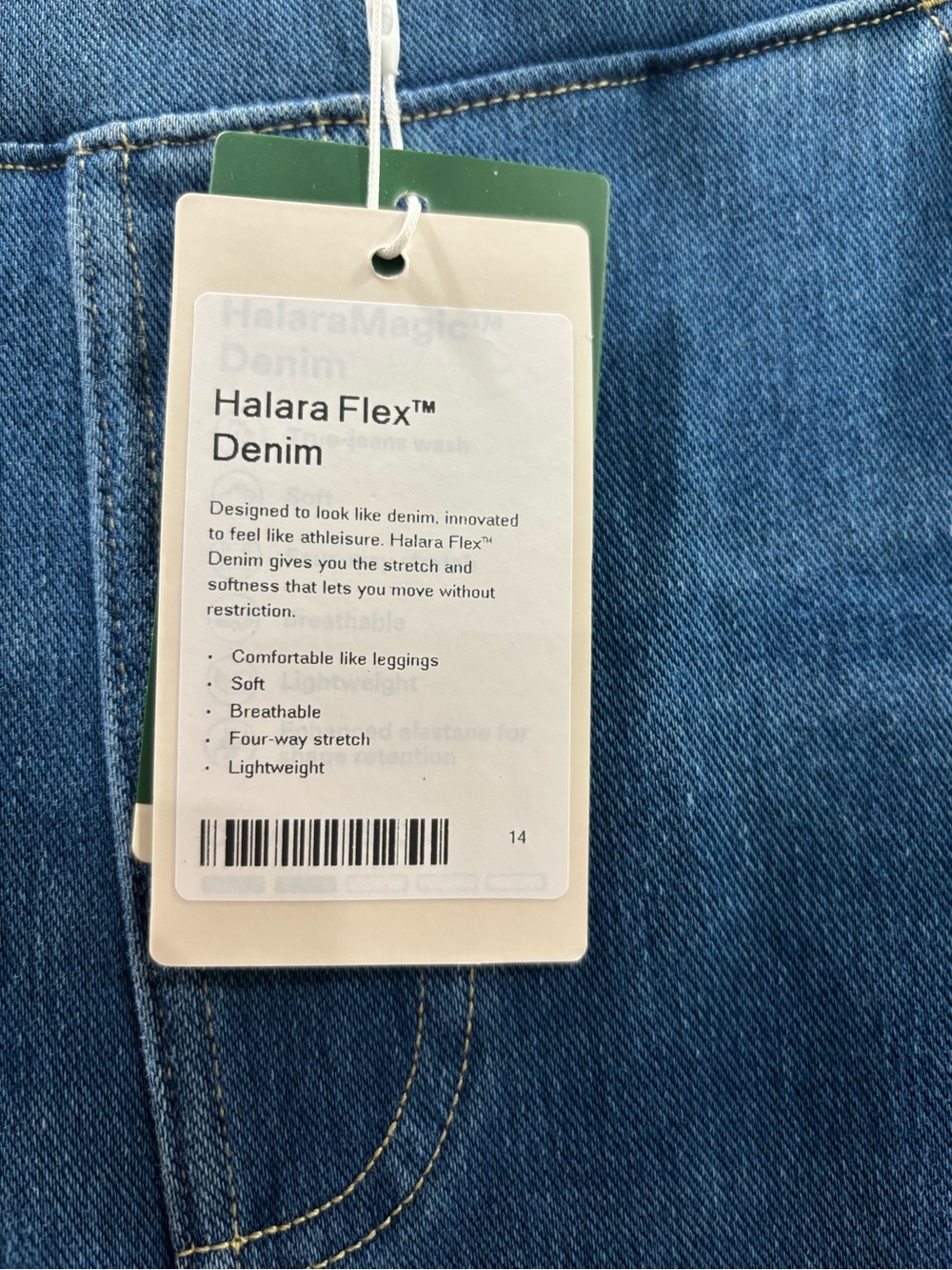HALARA Mid-Blue Wide Leg Flare Jeans - Picture 4 of 4